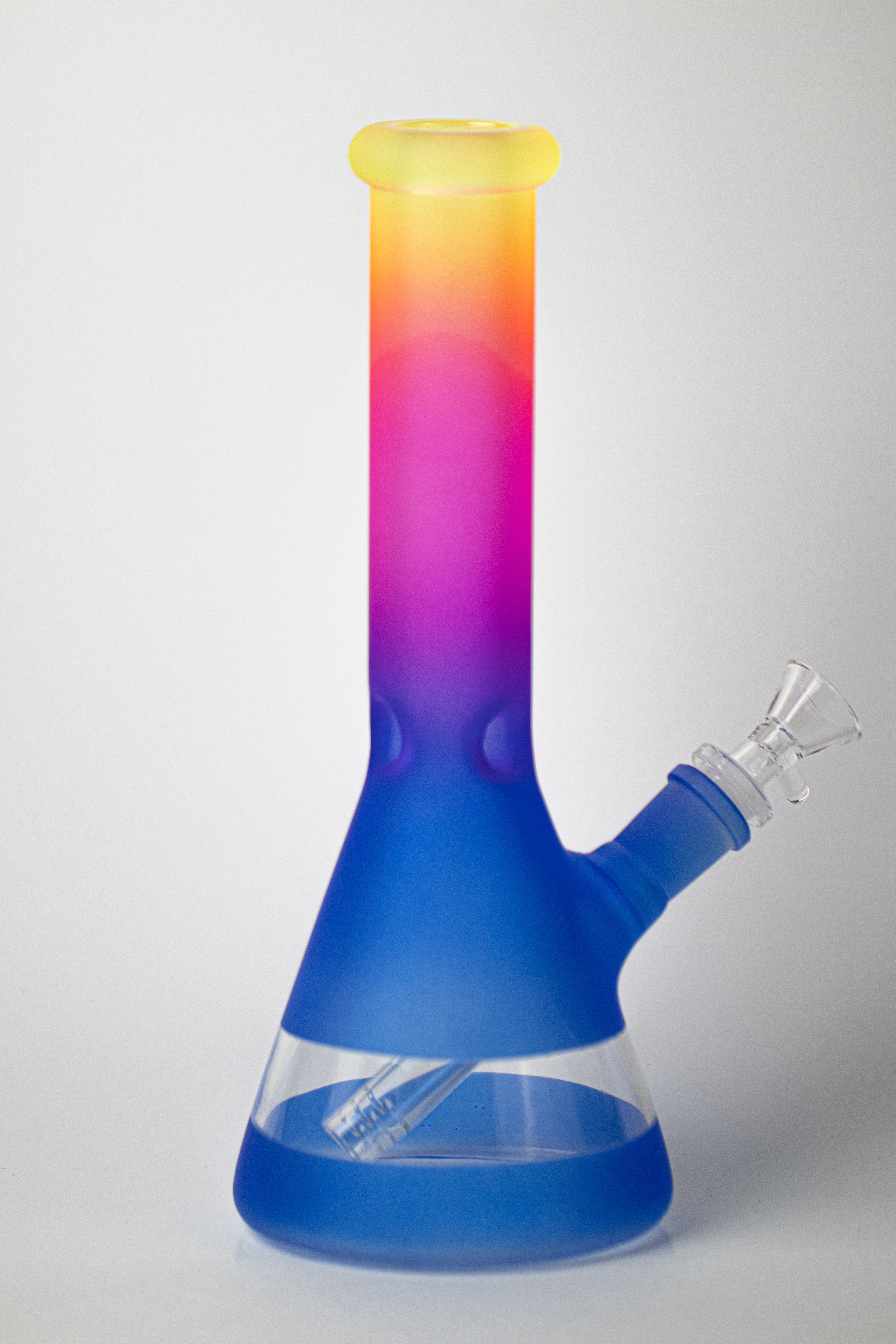 10-inch Colorful Water Pipe –a classic beaker straight-down stem Complete with a male 14mm dry herb bowl piece