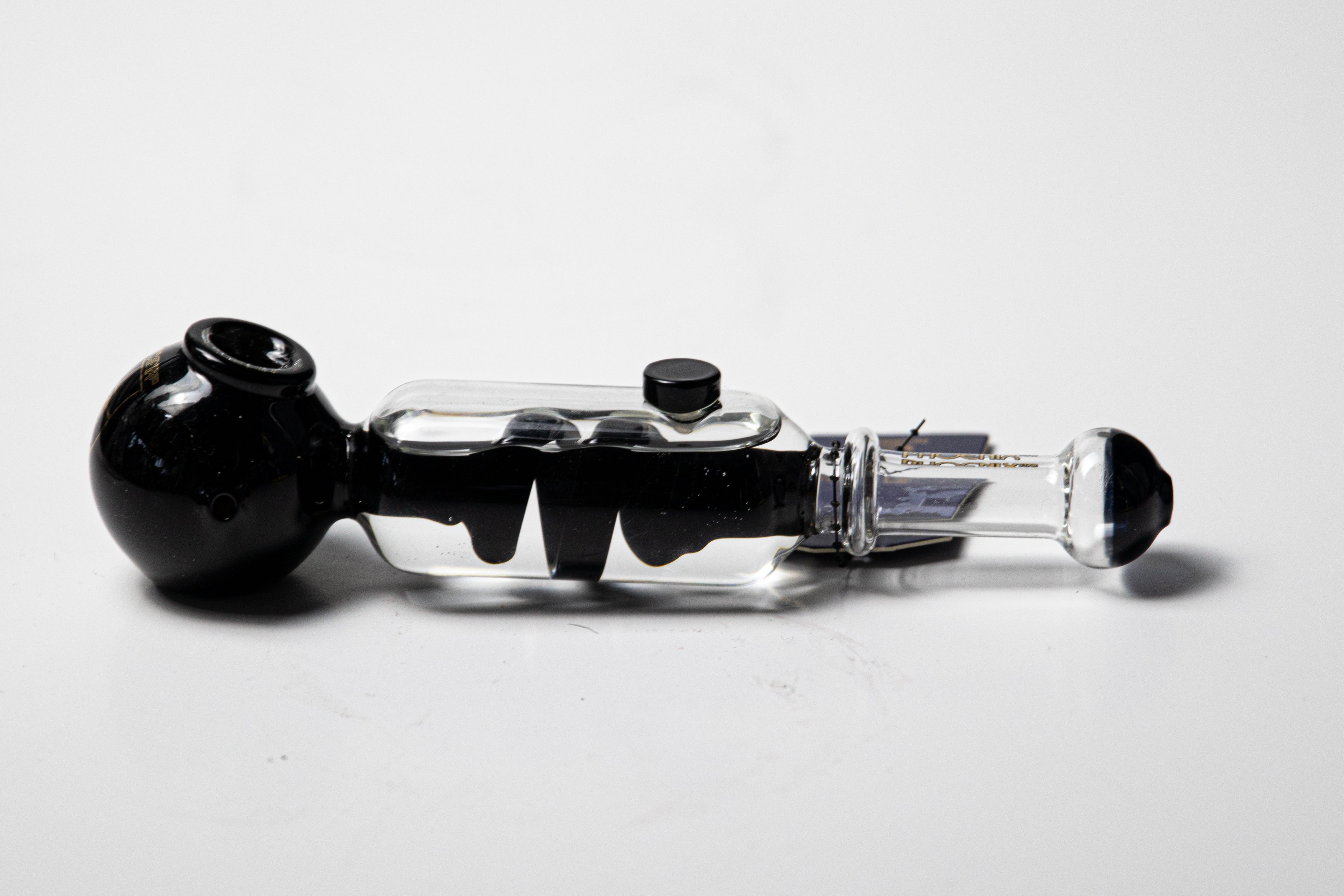 Black clear 5.7-inch Freezable Hand Pipe is for sale now! Ideal for dry herb/weed lovers seeking both style and portability, this portable piece takes it up a notch with the ability to freeze for smooth hits