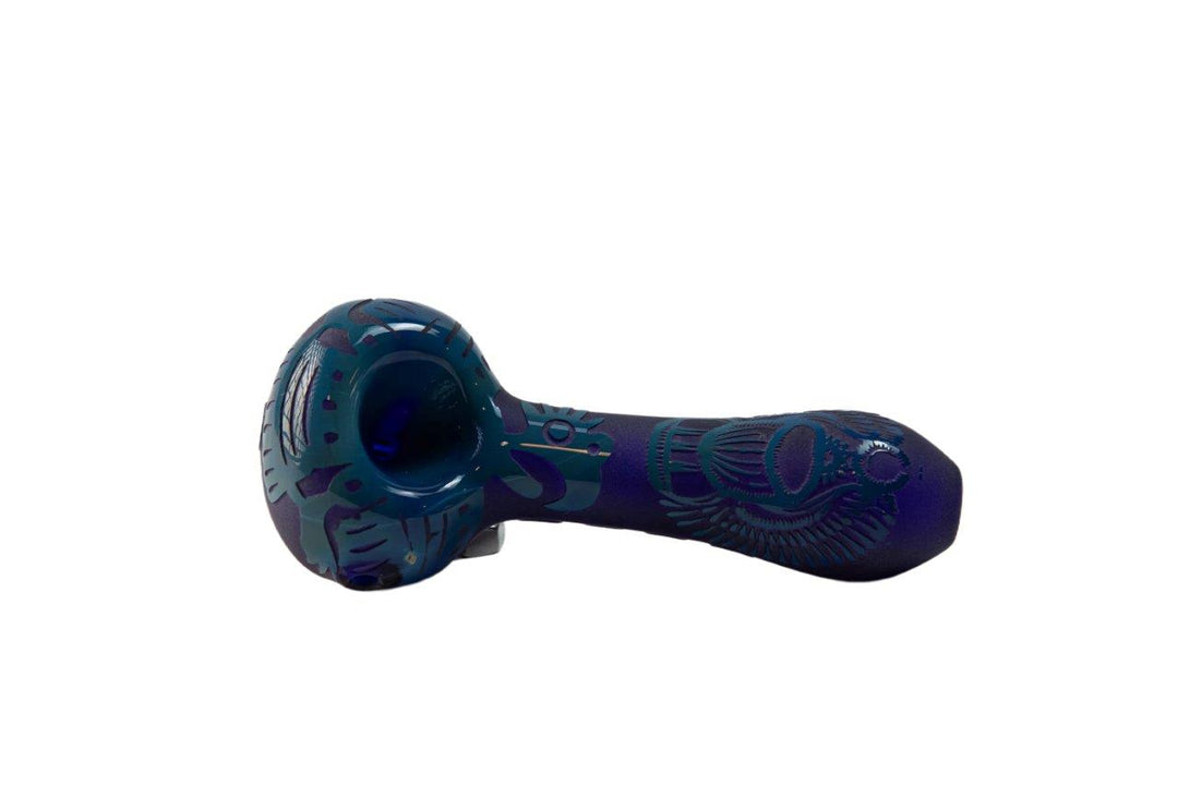 Sacred Engraved Beetle Hand Pipe