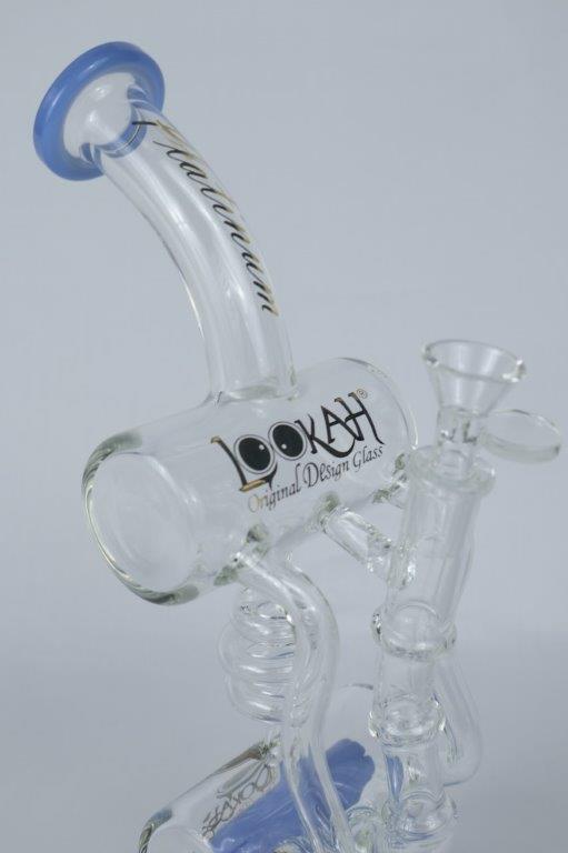 LOOKAH Double Filter Curved Neck Glass Tube