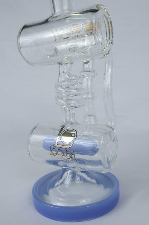 LOOKAH Double Filter Curved Neck Glass Tube