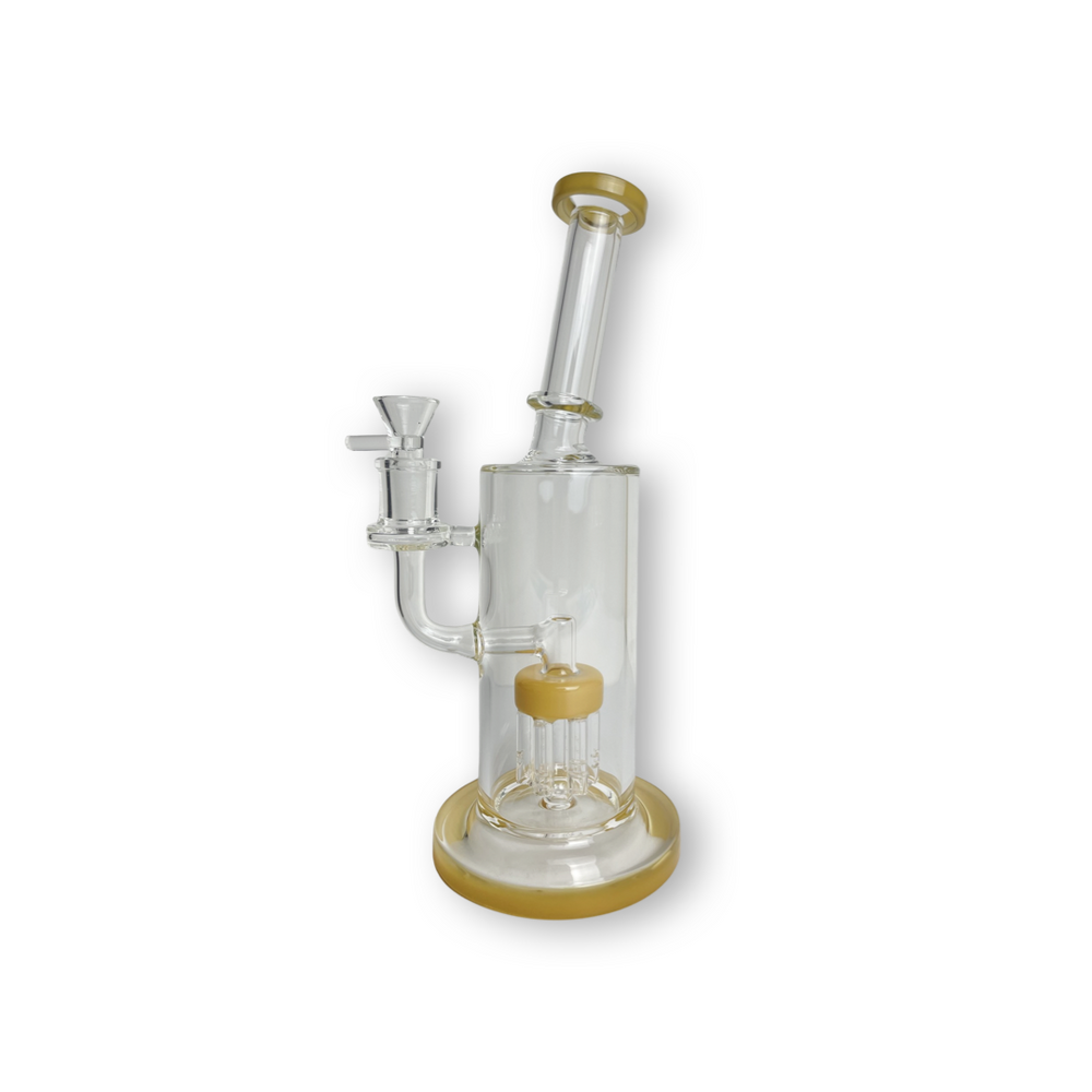 Green / orange 10.5-inch Tree Stem Rig – the stoner's delight. Crafted with a diffuses smoke , cooling it and making hits smoother and less harsh perc, this affordable rig is for sale . Elevate your sessions with the included 14mm dry herb bowl piece! Can be use for dabs/dry herb   , only Quality glass  